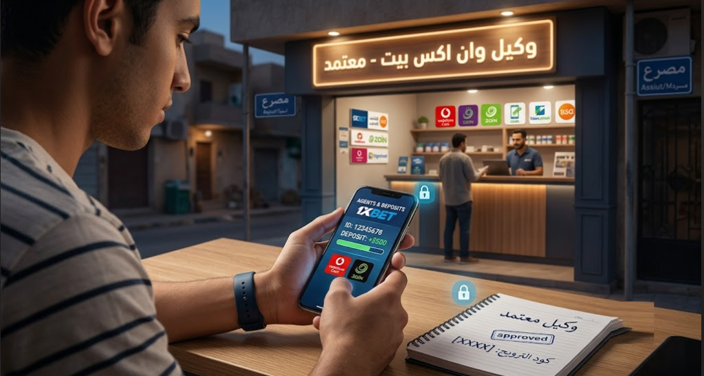 الدليل الشامل وكيل وان اكس بيت للإيداع والسحب عبر الـ ID بامان