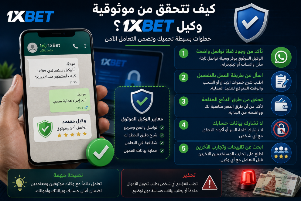 كيفية التحقق من موثوقية وكيل 1xbet